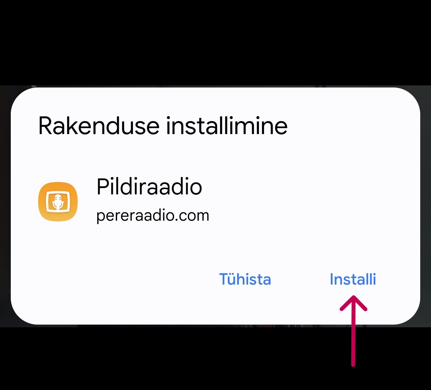 Chrome'i paigaldusaken nupuga Installi