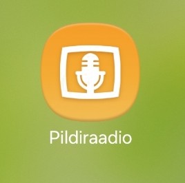 Pildiraadio ikoon telefoni avaekraanil